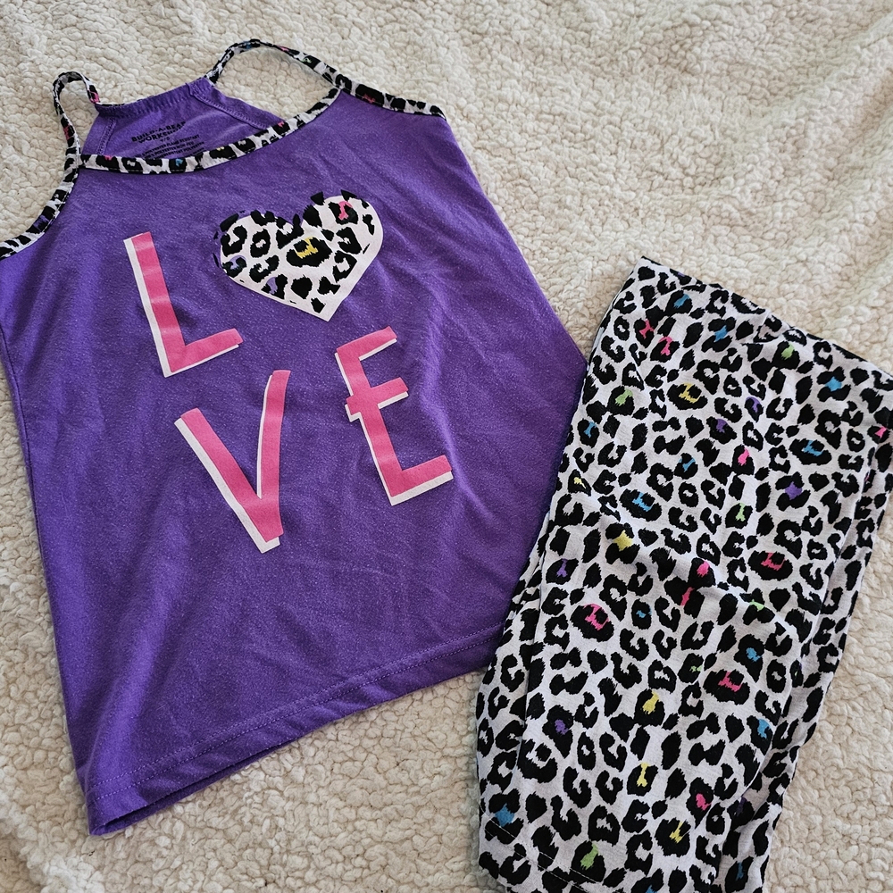 Build-A-Bear Purple and Black Pajama Set